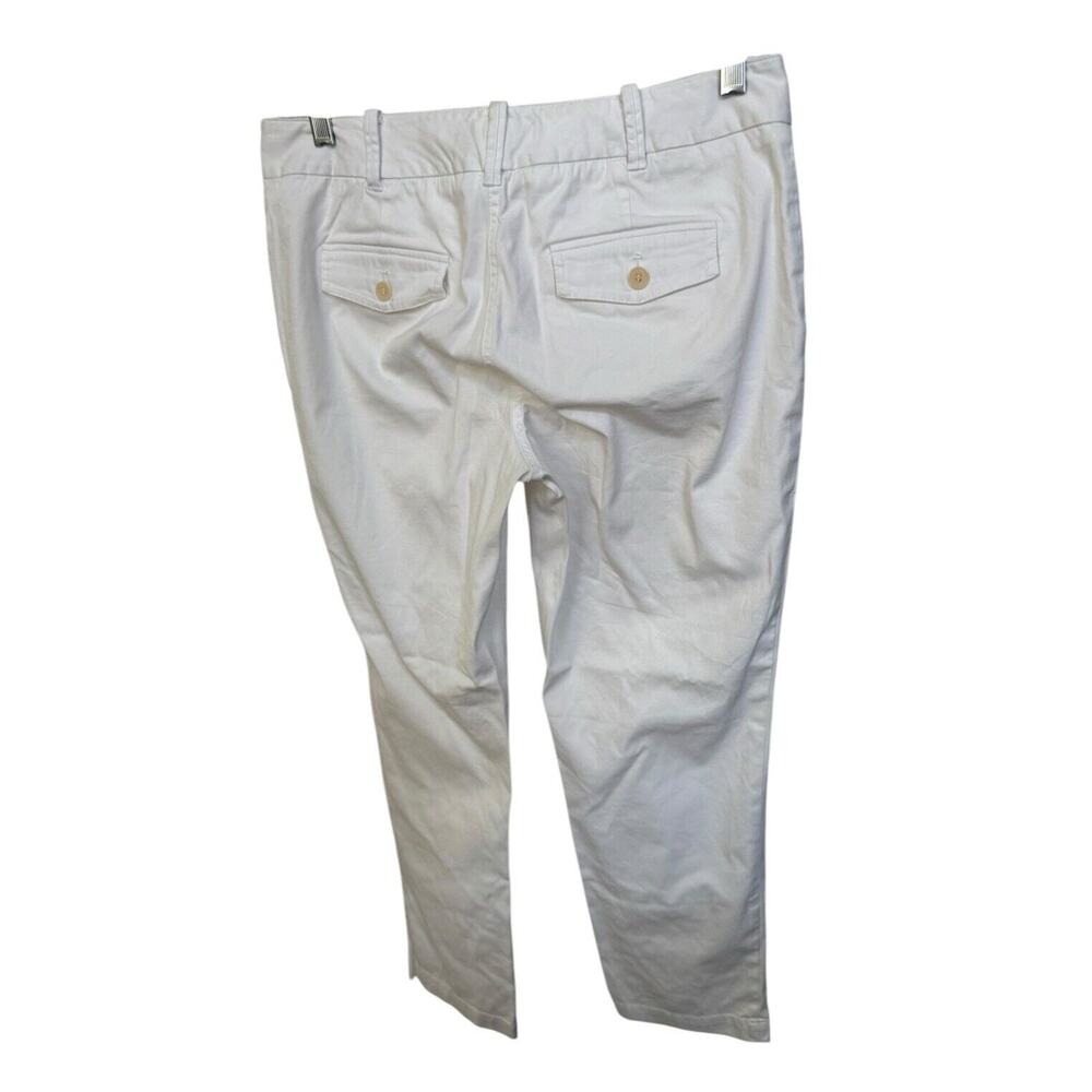Talbots Women's White Jeans Size 8 Signature Ankle Mid Rise Cotton Stretch Pants - Picture 2 of 7